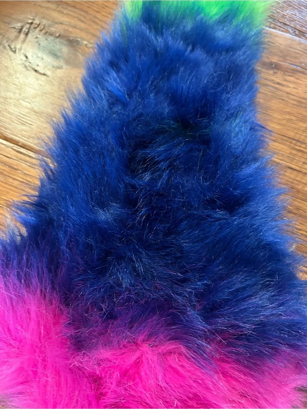 Multi-Colored Faux Fur Cat Fox Animal Hood Rave